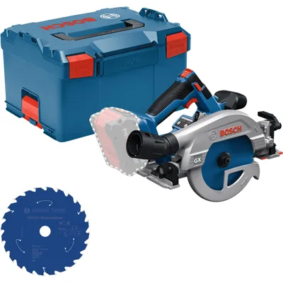 Image de Scie circulaire sans fil Bosch GKS 18V-57-2 GX Professional 18 V 165 mm (0615A500DZ) Brushless + L-Boxx - sans batterie, sans chargeur