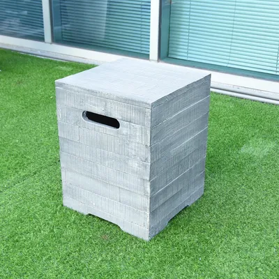Immagine prodotto di MODENO Abdeckung für 5kg Gasflasche Holz-Optik ca. 40x40x51cm