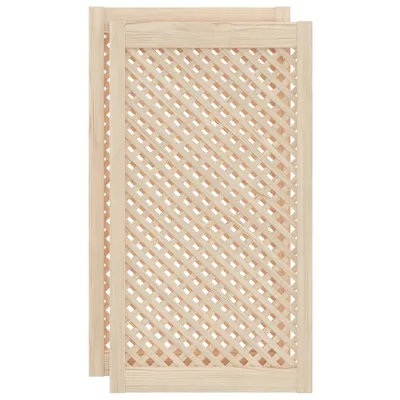 Produktbild von vidaXL Schranktüren 2 Stk. Gitterdesign 49,5x99 cm Massivholz Kiefer