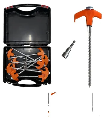 Produktbild von Zeltanker, Schwerlaststahl, Schraubdesign, 10pcs
