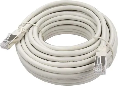 Image de Câble RJ45 Cat.6, 10 m, Blindé F/UTP, Connecteurs RJ45 mâle, Cuivre