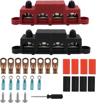 Image de Répartiteur de courant pour bus CC 12 V-48 V, 250 A, pour voiture, camping-car, bateau et yacht (M10).