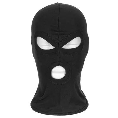 Produktbild von MFH Balaclava, 3-Loch, dünn, 100 % Baumwolle, schwarz