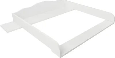 Produktbild von Puckdaddy Wickelaufsatz Linus mit Blende 108x80x15 cm aus Holz in Weiß für IKEA Hemnes Kommode