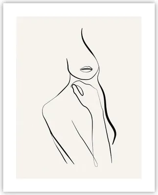 Produktbild von Poster - Poster ohne Rahmen - Frau Skizze Zeichnung - 40x50 cm - Wand Bild - Wanddeko - Wandbilder - Kunstposter - Wandposter - Bilder - Kunstdruck - Wanddekoration - Wandbild - P2XPA40x50-5045