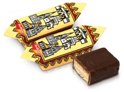 Produktbild von Waffelkonfekt - Samoskworetschje, in kakaohaltiger Fettglasur, 300 g
