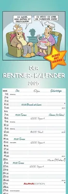 Produktbild von Alpha Edition - Rentnerkalender 2025 Streifenkalender, 15x42cm, Kalender mit 3 Spalten für Termine, 100 jährigem Kalender, Ferienterminen DE/AT/CH, mit Pollenflugkalender und deutschem Kalendarium