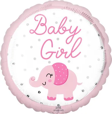 Produktbild von Babyparty Folienballon Elefant Rosa 43cm