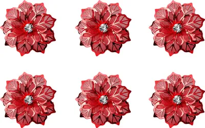 Produktbild von 6 Teile/satz Hohl Blume Serviettenring Luxus Strass Elegante Tischdekoration Edelstahl Abendessen Serviettenhalter Schnalle Hochzeit Partei Liefert