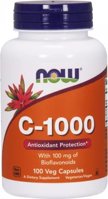 Produktbild von NOW Foods - Vitamin C-1000 + 100mg Bioflavonoide, 100 vkaps