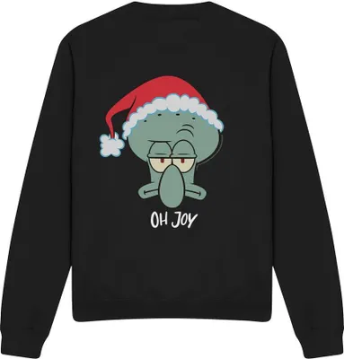 Produktbild von SpongeBob SquarePants - "Joy" Sweatshirt für Herren/Damen Uni - weihnachtliches Design TV12635 (L) (Schwarz)