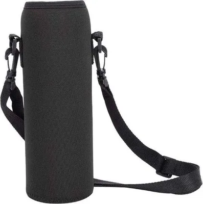 Produktbild von Unyqoos® Neopren-Flaschenhülle 1 L – Thermo-Tragetasche & Schutzcover für Edelstahl- und Kunststoffflaschen, waschbar, elastische Öffnung, schwarz