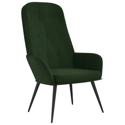Zdjęcie produktu dla vidaXL Fotel Relax ciemnozielony aksamit