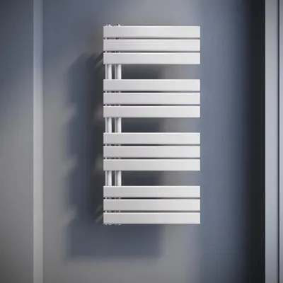 Produktbild von SONNI Vertikal Heizkörper Design Paneelheizkörper Einlagig Weiß 1038×500mm Wasserbeheizt oder elektrisch beheizt ohne Heizstab