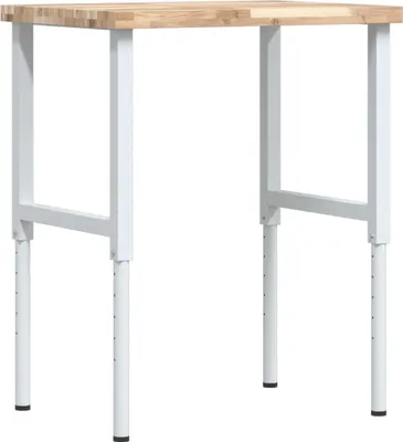 Produktbild von vidaXL Werkbank 80x60x(73-99,5) cm Massivholz Akazie Rechteckig