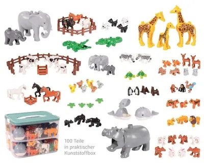 Immagine prodotto di Eduplay Mattoncini Junior Accessori Animali e recinti 100 pezzi