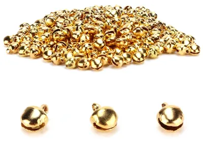 300 Mini-Jingle Bells 6 mm Gold für DIY-Schmuck