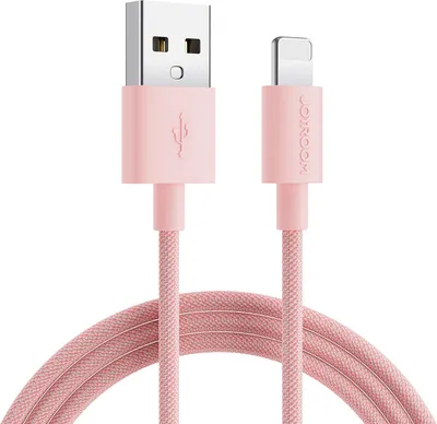 Obrázek produktu pro 2,4A 2m nabíjecí kabel růžový s připojením USB-A kompatibilní s iPhonem