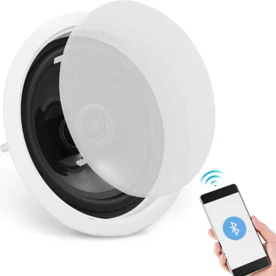 Zdjęcie produktu dla Głośnik sufitowy Bluetooth 17 cm - Wbudowany głośnik o mocy 150 W zapewnia optymalne wrażenia dźwiękowe - Idealny do kina domowego i systemów muzycznych