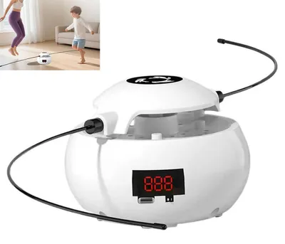 Produktbild von Intelligentes Springseilgerät, automatisches Bodenspringseil für Kinder und Erwachsene,10 Geschwindigkeitsstufen,für Familie und Zuhause