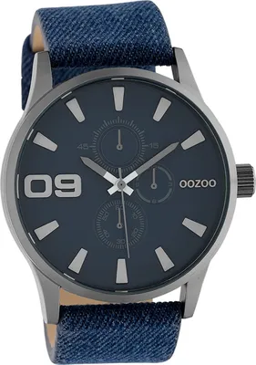 Produktbild von Oozoo Leder Herren-Damen Uhr Analog Quarzuhr Armband dunkelblau Timepieces D2UOC10345