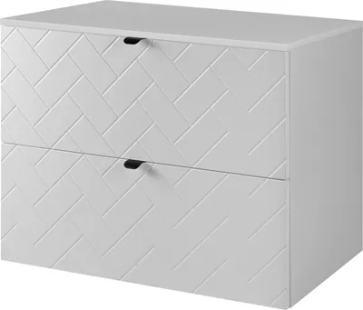 Immagine prodotto di Mobile da bagno, bianco con maniglia nera / con ripiano superiore, 80 x 57 x 46 cm