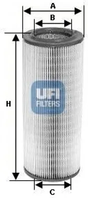 Produktbild von Luftfilter UFI 27.154.00 für SAAB 9000 Schrägheck Filtereinsatz