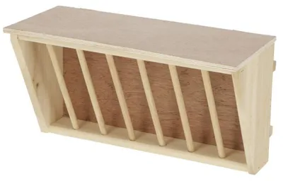 Produktbild von Heunraufe Heuraufe Heuraufe für Kaninchen - Mit Sitzbrett - 37 x 17 x 20 cm - 0,96 kg - Für Kaninchenbox und Freilaufgehege