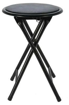 Produktbild von Excellent Houseware Beistellhocker - faltbar - schwarz - 45 cm