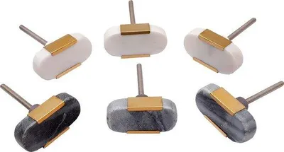 Produktbild von Schwarze Leistenknöpfe mit Gold 63mm