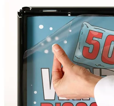 Zdjęcie produktu dla Dekoracyjny stojak informacyjny, czarny, format plakatu DIN A4
