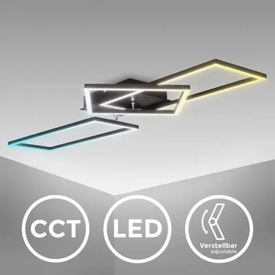 Obrázok produktu pre LED stropné svietidlo stmievateľné CCT stropné svetlo diaľkové ovládanie čierne 40W nočné svetlo
