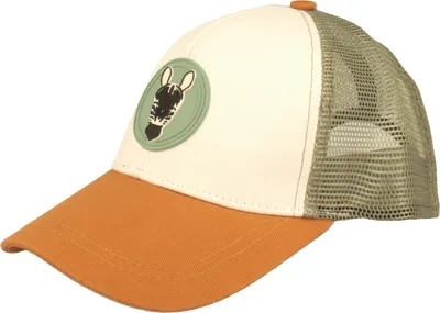 Kinder Trucker Snapback Cap mit Zebrapatch von Hut-Breiter in braun
