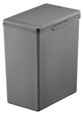 Produktbild von Moderner quadratischer Abfalleimer mit Touch-Bar-Deckel | 20 Liter, HxBxT 40x20,6x32,5cm | Grau