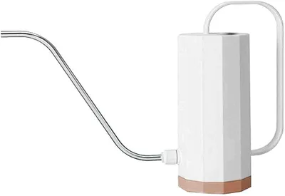 Obrázek produktu pro Konev, 1,2 l, plastová konev s dlouhým výtokem, rukojetí a zakřivenou plastovou tryskou pro zalévání pokojových a zahradních rostlin i květin v květináčích