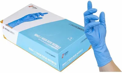Produktbild von High Risk Nitrilhandschuhe | Gr. M | blau | 500 Nitras Einweghandschuhe