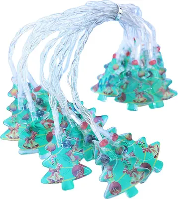 Produktbild von LED-Weihnachtslichterkette mit Weihnachtsmann und Schneemann, batteriebetrieben, Fenstergirlande, Weihnachtsdekoration, Party- und Silvesterdekoration
