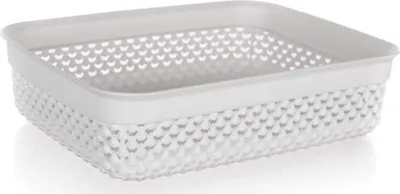 Produktbild von BRILLANZ Korb Lagerung 24,5 x 19,5 x 6 cm, 2,2 l, white