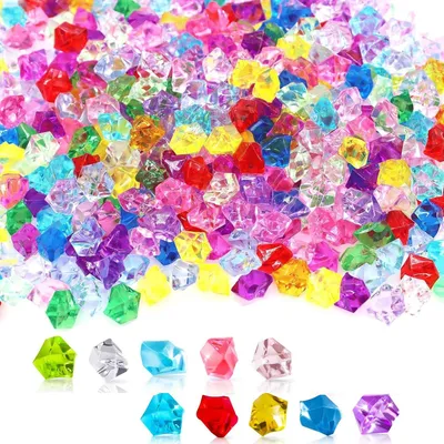 Produktbild von 100 bunte Acryl-Edelsteine zur Dekoration