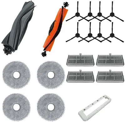Image de Compatible avec les filtres à brosses en caoutchouc et à cure-dents Compatible avec les robots aspirateurs Dreame X30/S30/S10