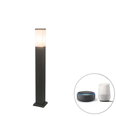 Zdjęcie produktu dla Inteligentny słup ogrodowy ciemnoszary 80 cm z Wi-Fi P45 - Malios