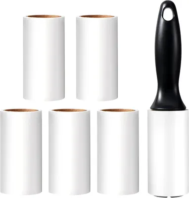 Image de Vinabo, rouleau à épilation pour poils, 1 manche + 6 rouleaux, 360 feuilles