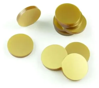 Produktbild von Runde goldene Acryl-Markierungen, 22 x 3 mm, 10 Stück – Crafters