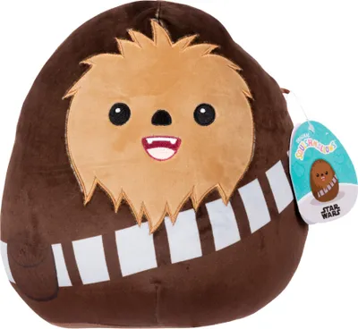 A plush toy of Chewbacca from Star Wars.