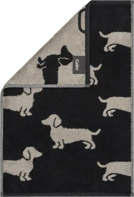 Zdjęcie produktu dla Cawö ręcznik dla gości We love Dogs 6246-93 Jamnik czarny 30x50