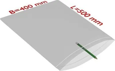 Produktbild von Druckverschlussbeutel Maße 400x500mm Stärke 50µ PE transparent