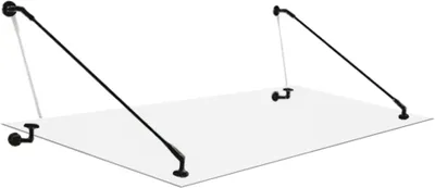 Immagine prodotto di Glaszentrum Hagen - 190x90 cm Schizzo di vetro chiaro - Trasparente incl. supporto nero