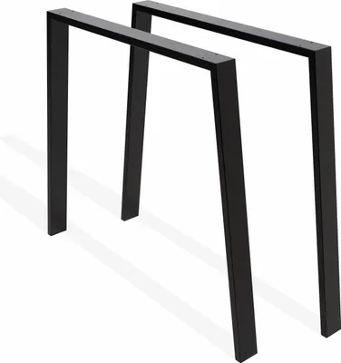Produktbild von 1xPaar sossai Trapez Tischkufen in Schwarz 65 x 85 x 72cm TKW2