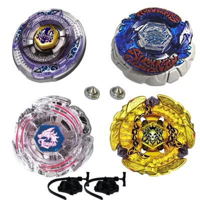 Zdjęcie produktu dla Zestaw wirników 4D FLAME2 (4 szt.) + 2 wyrzutnie + 2 metalowe końcówki: BB113 Scythe, BB99 Hell Kerbecs, BB43 Spegasis LDrago, Bakushin Susanow