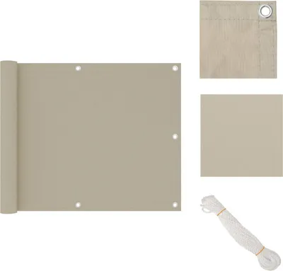Produktbild von vidaXL Balkon-Sichtschutz Beige 75x300 cm Oxford-Gewebe -  Sonnenschirme & Sonnenschutze